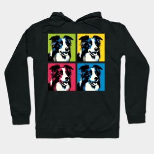 Border Collie Pop Art - Dog Lover Gifts Hoodie